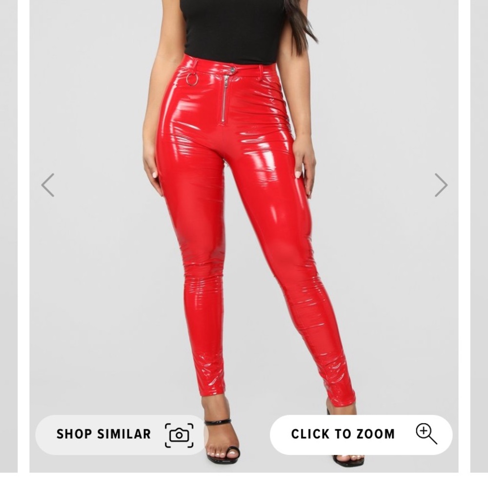 NWT Fashion Nova Never Get Attached Pants- Red